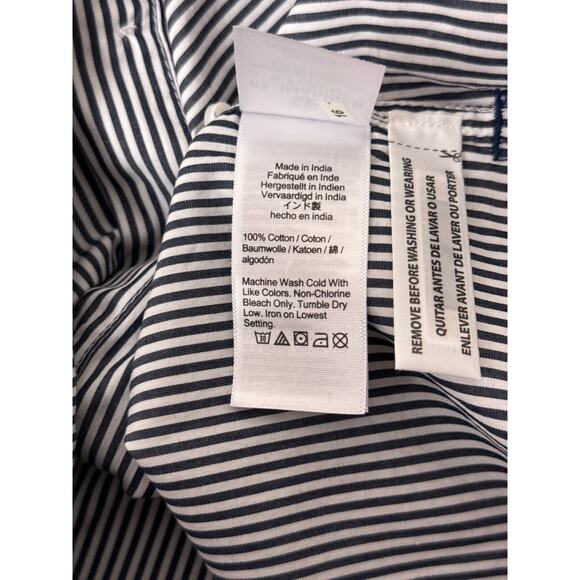 J Crew Top 8 Womens Striped Classic Fit Long Sleeve Button Shirt - Picture 8 of 9